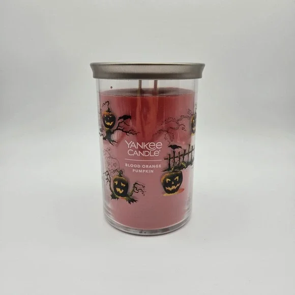 New Yankee Candle Blood Orange Pumpkin 20oz Jack-O-Lantern Halloween Spooky Goth