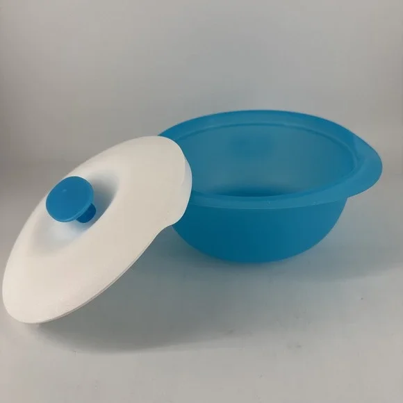 Tupperware Microwave Tortilla Keeper Steamer 2pc‎ Set Blue Small 7