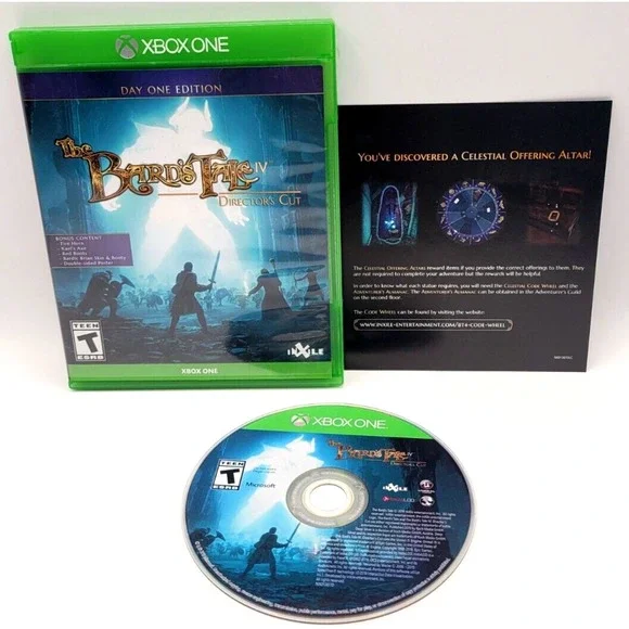 The Bard's Tale IV Director's Cut XBOX One Game‎ CIB Complete In Box