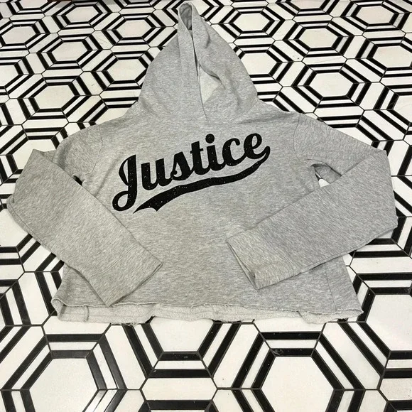 Justice lightweight hoodie gray size 10