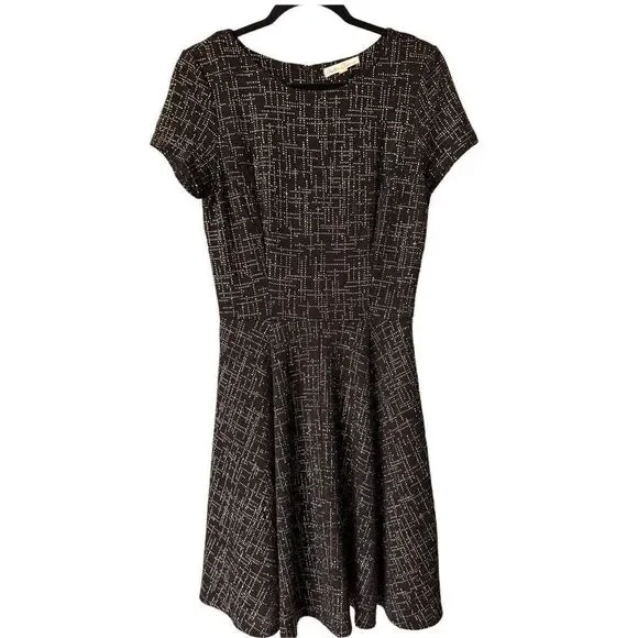 Creative Commune Women's Short Sleeve Fit and Flare Black Dress Size Medium‎