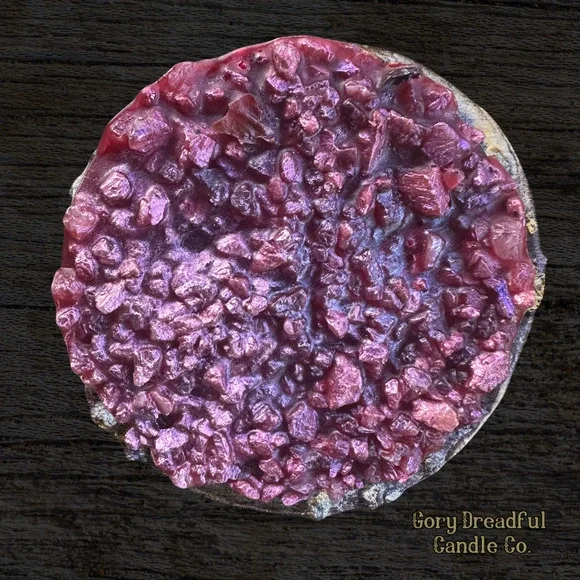 Peach Plunder Wax Melt Druzy - Brandied Peach & Leather Scent