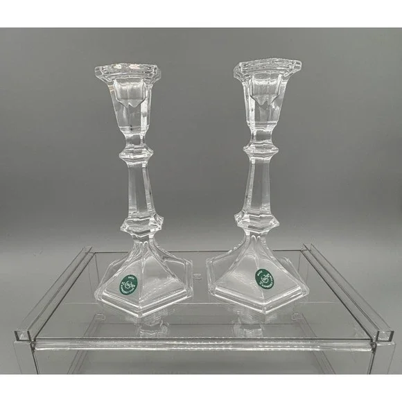 Lenox Crystal Candlesticks Holders  8