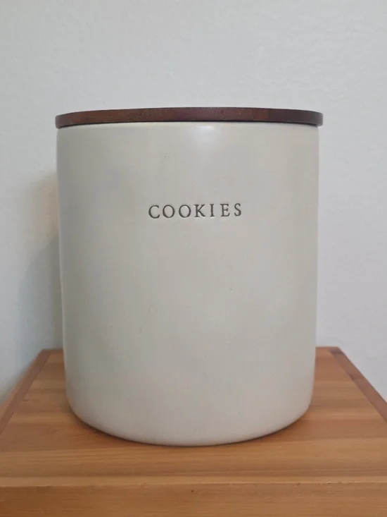 Hearth & Hand Cream and Brown 'COOKIES' Ceramic Cookie Jar