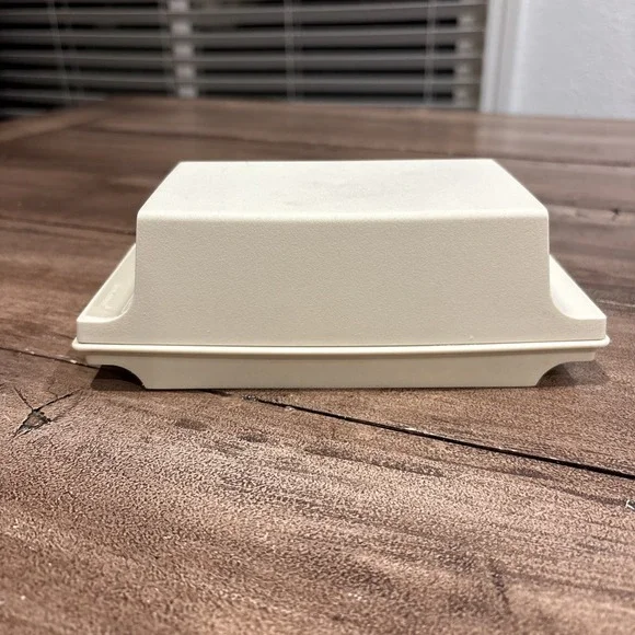 Vintage Tupperware 2 Stick Butter Dish Almond Base & Lid 1511 1512