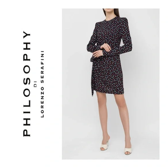 PHILOSOPHY di LORENZO SERAFINI polka dot dress size 40/ 4