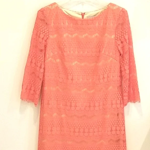 Jessica H coral lace dress