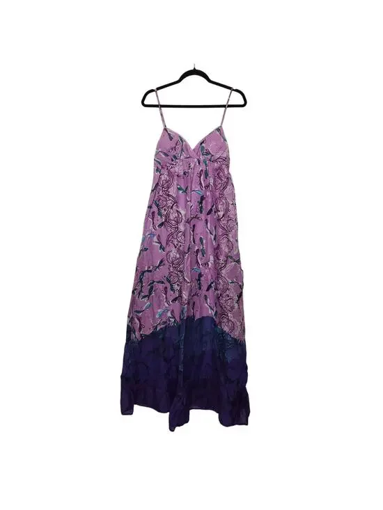 Vintage y2k 90s 00s Cami Tank Spaghetti Strap Maxi Dress Purple Boho Nature