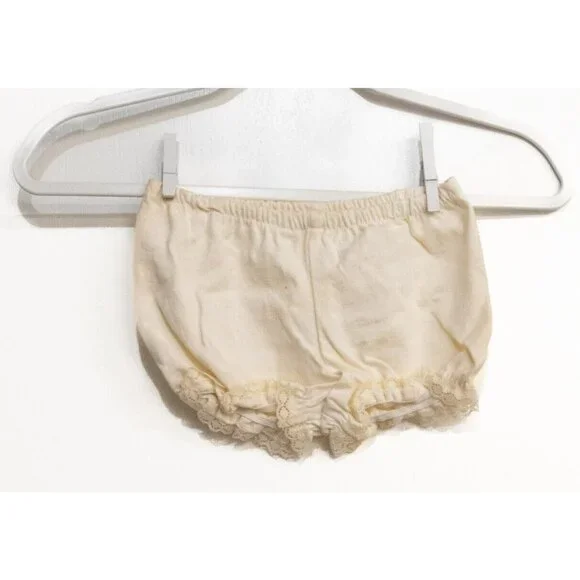It's Baby Girls Ivory Polycotton Underwear Brief Elastic Waist Pull On M/6-12M