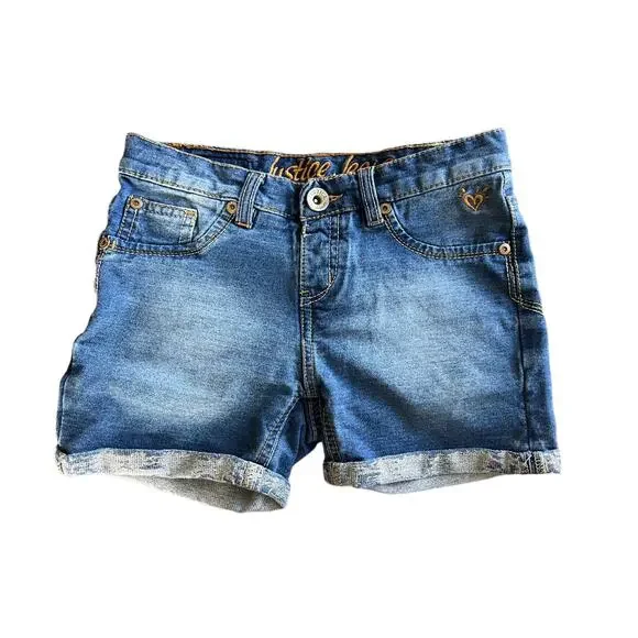 Justice Jeans Premium Shorts Girls Size 10 Denim Blue Jeans