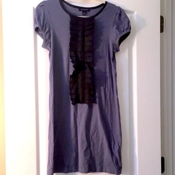 Banana Republic T-Shirt Style Victorian Ruffle Detail Dress