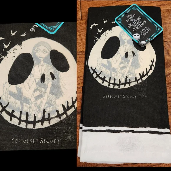 NWT Disney The Nightmare Before Christmas Jack Skellington towels Halloween