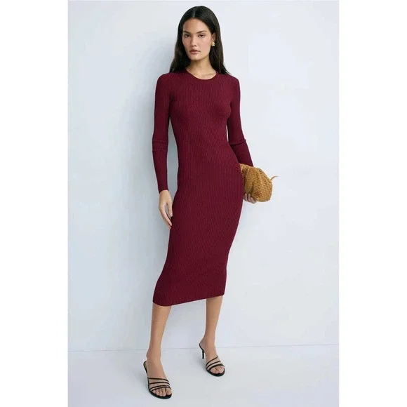 Adam Lippes x RTR Geo Knit Midi Dress Size S SEE FLAW
