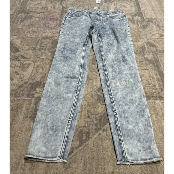 New JUSTICE YOUTH  GIRLS LEGGINGS Sz 16‎ MID RISE DENIM RINSE STRETCH