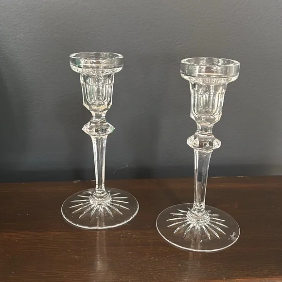 Rogaska Richmond Fine Crystal Candlesticks 6