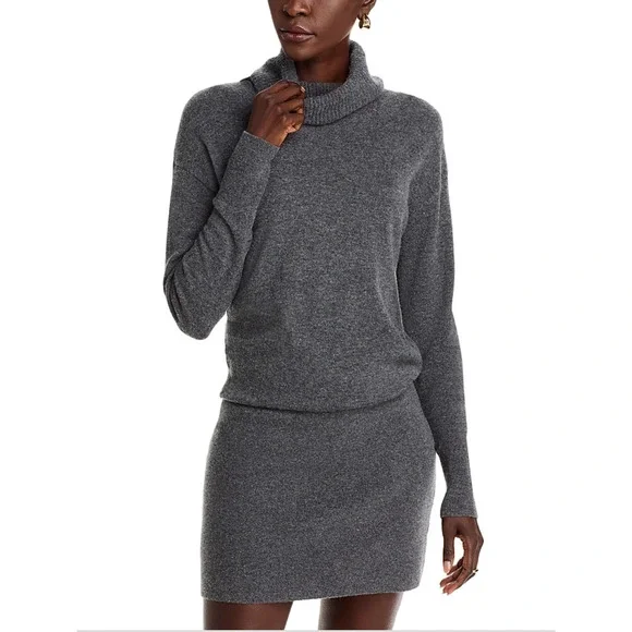 Veronica Beard Women Cassidy Sweater Dress Charcoal Size M
