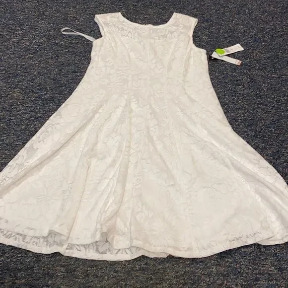 Studio One White Lace Dress sz. 12 NWT
