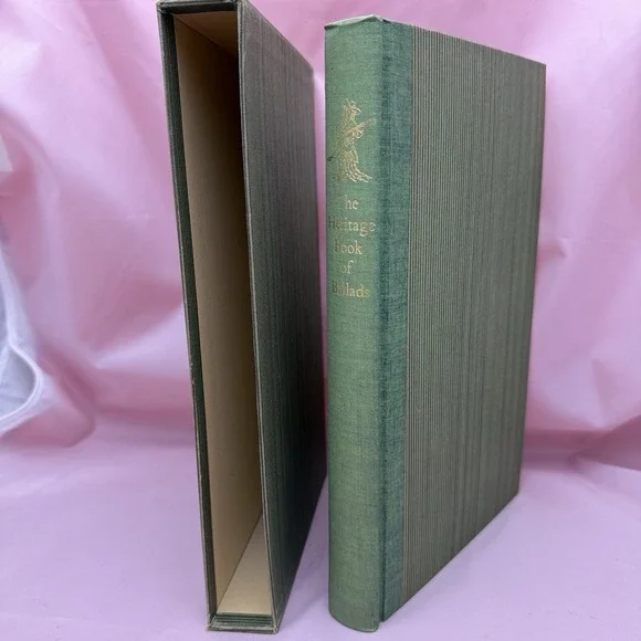 VTG Heritage Press Book of Ballads 1967 w/ Slipcase & Sandglass
