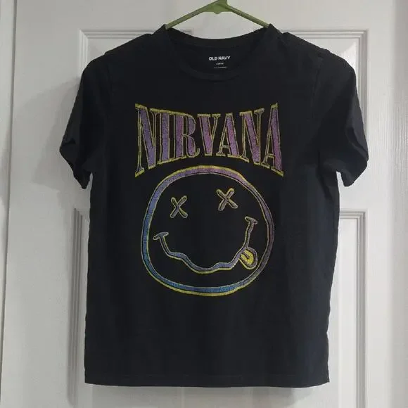Old Navy Black Nirvana Graphic Tee
