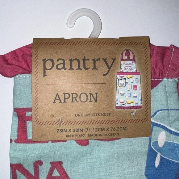 NWT Bakers Gonna Bake Pantry Apron Cupcakes Baking Pink Ruffle One‎ Size