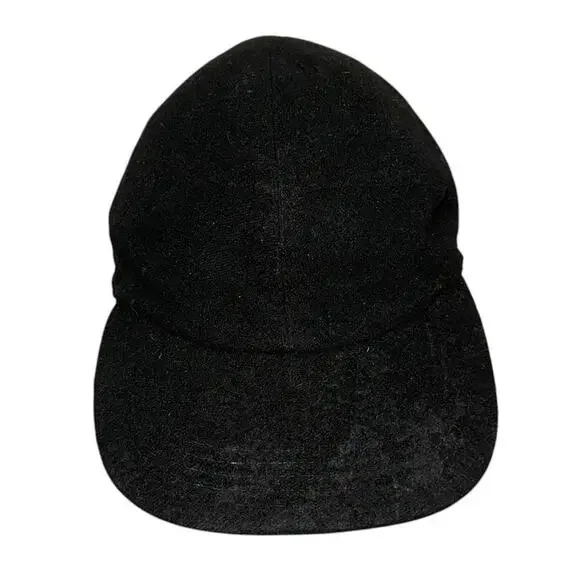 Bloomingdale’s Black 100% Cashmere Earflap Cadet Cap Military Hat OS