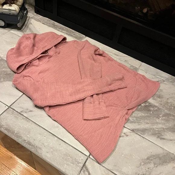 Old Navy Ribbed Mauve Hoodie for Kids