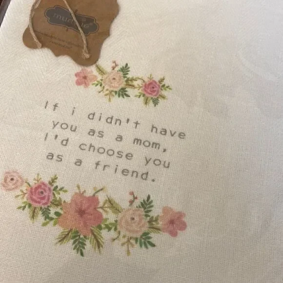 Mud Pie Floral Garland‎ Towel, NWT Mom Mother’s Day Best Friend Love Gift