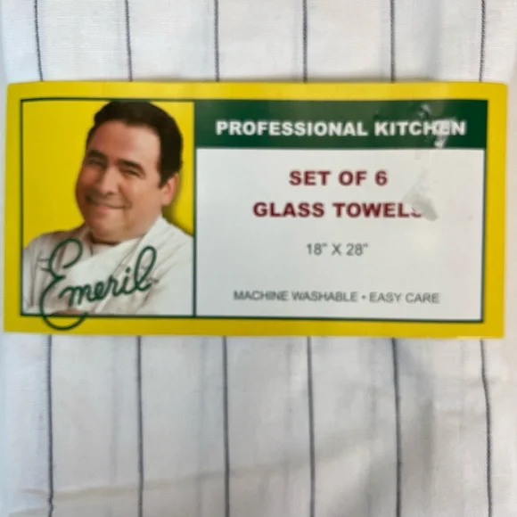 Lot of 6 Emeril Professional Kitchen Towels 100% Cotton