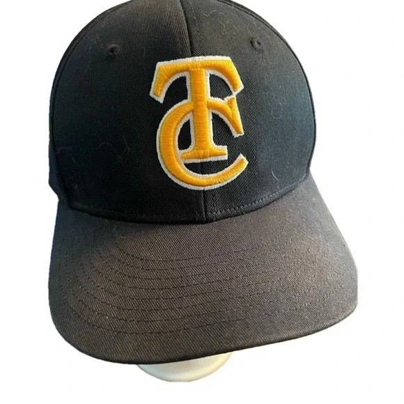 CHAMPRO Baseball Hat TC Monogram Snapback Mens OSFM Black Yellow Sportswear