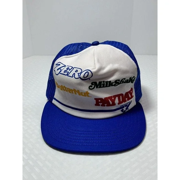 Zero, Milkshake, Butternut, Payday Vintage Adjustable SnapBack Hat ~ U.S.A.‎