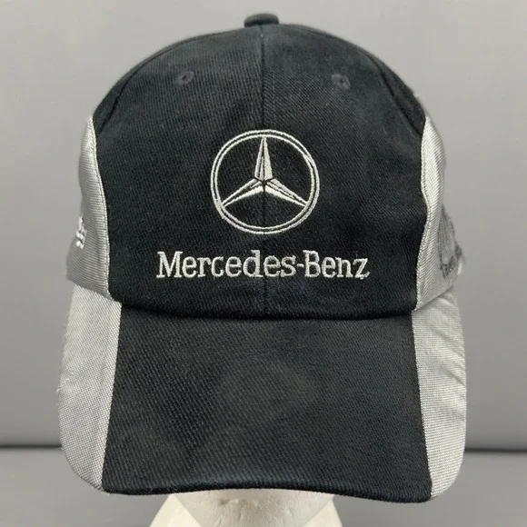 Mercedes-Benz Team McLaren F1 Juan Montoya Racing Hat‎ Black Silver Adjustable