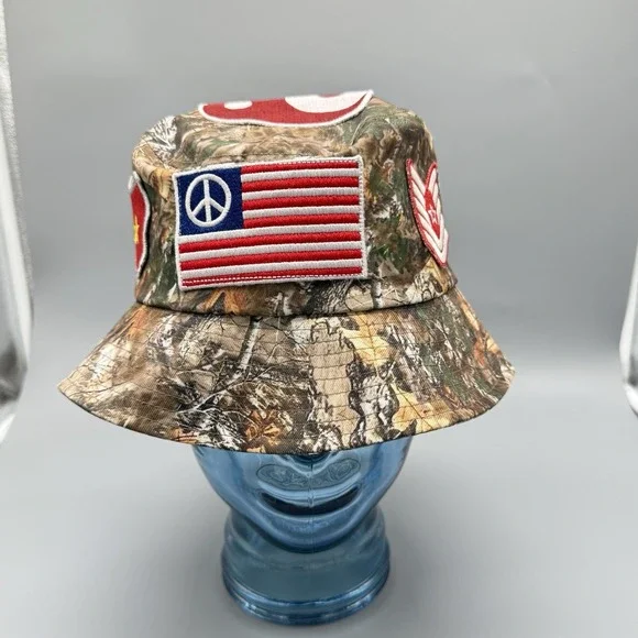 Coney Island Picnic Camo Patch‎ Bucket Hat Urban Outfitters One Size USA Patch