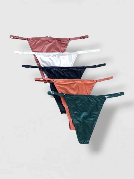 Victoria’s Secret 5pk V-string Panties Lot of 5 Large New
