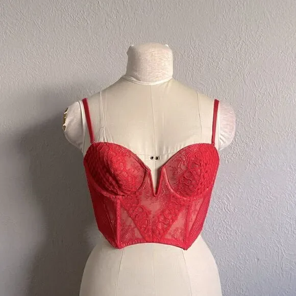 Victorias Secret Red Bustier Size 34C (Bundle 3 for 30 Deal)