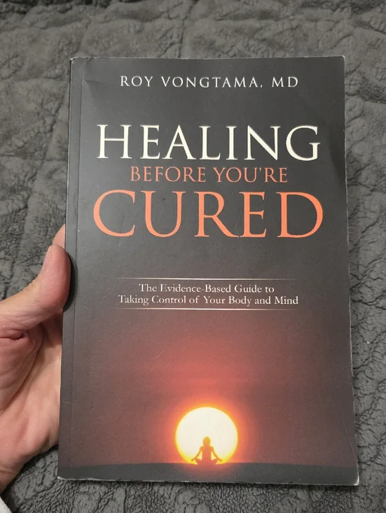 Healing Before You're Cured by Roy Vongtama - Black and Orange Cover