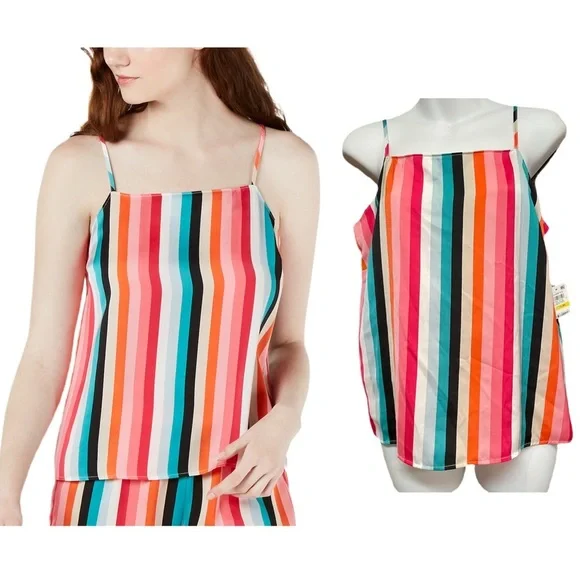 INC Multi-stripe Pajama Camisole PJ Top NWT!
