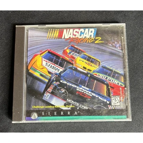 NASCAR Racing 2 Sierra PC CD-ROM 1996 Vintage Racing Simulator Game Jewel Case
