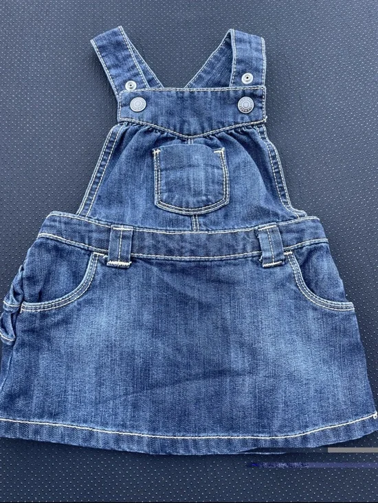 Old Navy Blue Denim Kids Overall Skirt