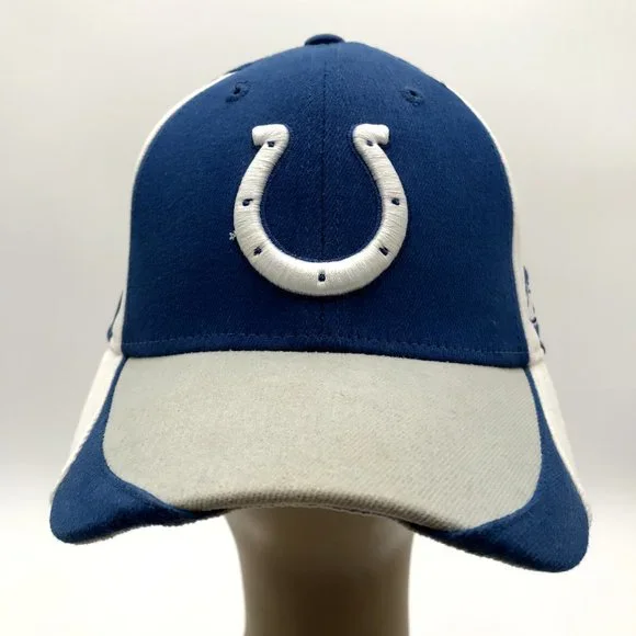 Indianapolis Colts Hat Cap Stretch‎ Fitted L/XL Mens NFL Reebok Blue Gray