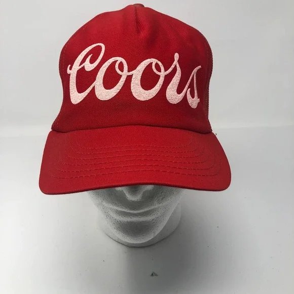 Vintage‎ 80s 90s  COORS BEER SNAPBACK TRUCKER HAT K promotions Cap Made In USA