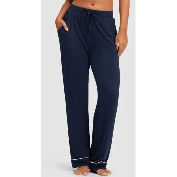 Cozy Earth Bamboo Stretch Knit Pajama Pants in Navy Women's Size XXL Tall NWT