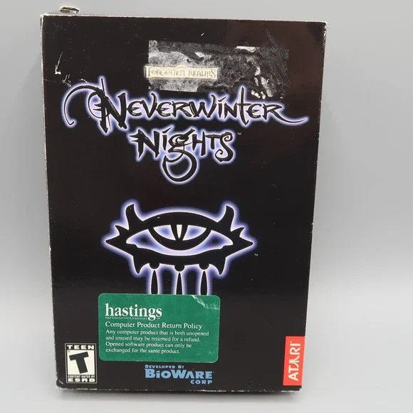 Neverwinter Nights Big Box PC CD-ROM Video Game  RPG BioWare Cloth Map