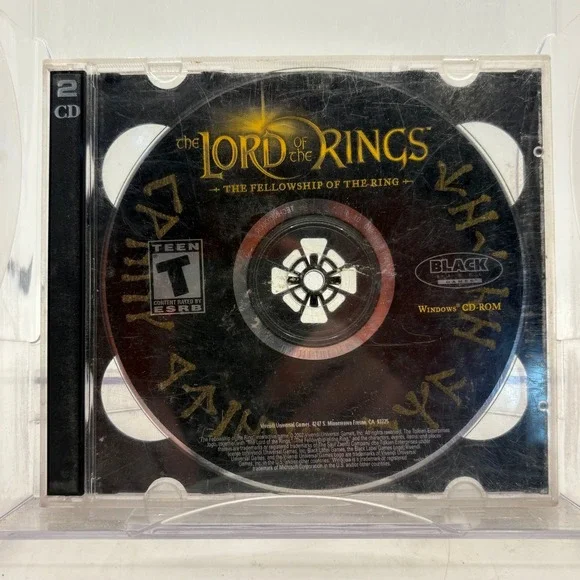 Lord of the Rings The Fellowship of the Ring PC CD-ROM Game 2 Disc Set 2002