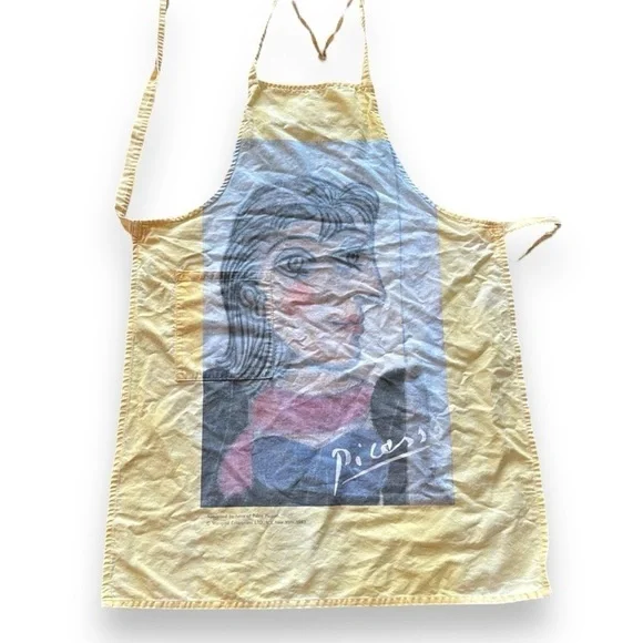 Vintage PABLO PICASSO MARIGOLD Ent. Apron rare yellow authorized by Heirs 1983