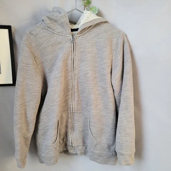 Old Navy‎ Boys Kids Sherpa Zip Up Hoodie XL 14-16
