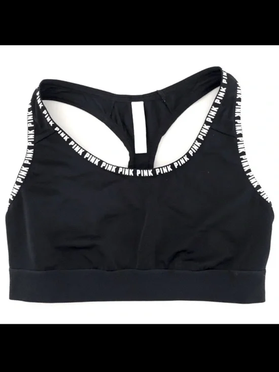 PINK Victoria’s Secret Black Light Support Racerback Sports Bra