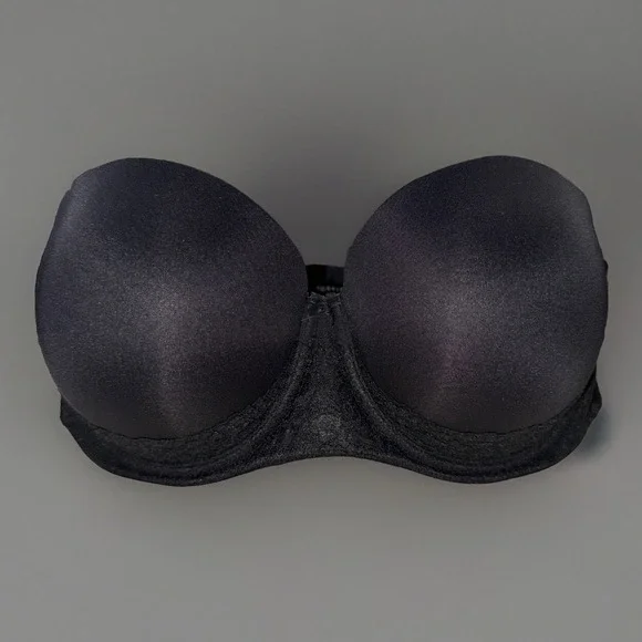 Torrid Bra 42C Black Push Up Padded Multi-Way Lace Underwire Strapless