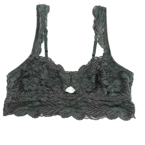 Aerie Wireless Bralette in Greenish Dark Gray EUC