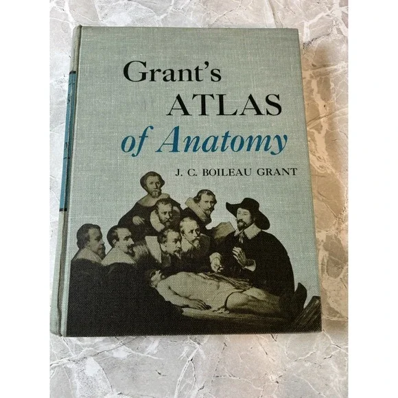 Grant's‎ Atlas of Anatomy - 6th Edition 1972 Illustrated Medical Book -Vintage