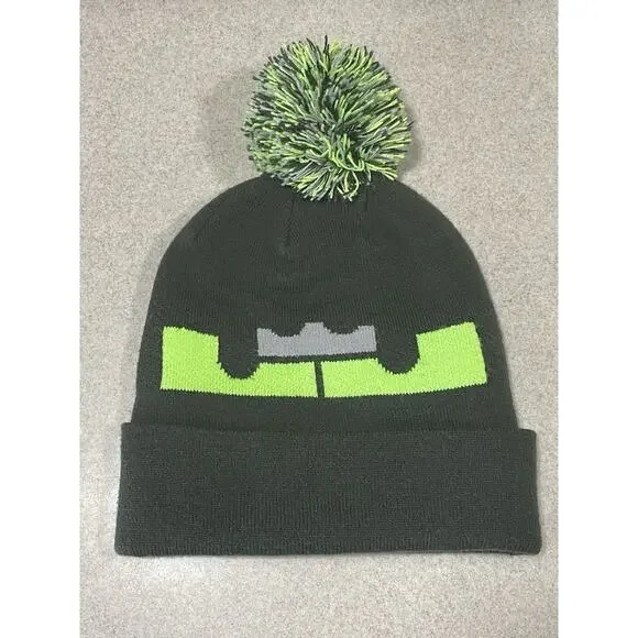 Nike LeBron James LBJ Pom Pom Beanie Unisex OSFM Dark Green